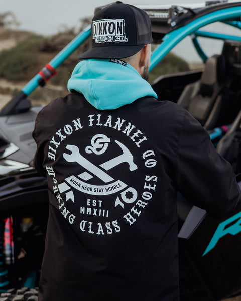 White Working Class Coaches Jacket - Black | Dixxon Flannel Co.