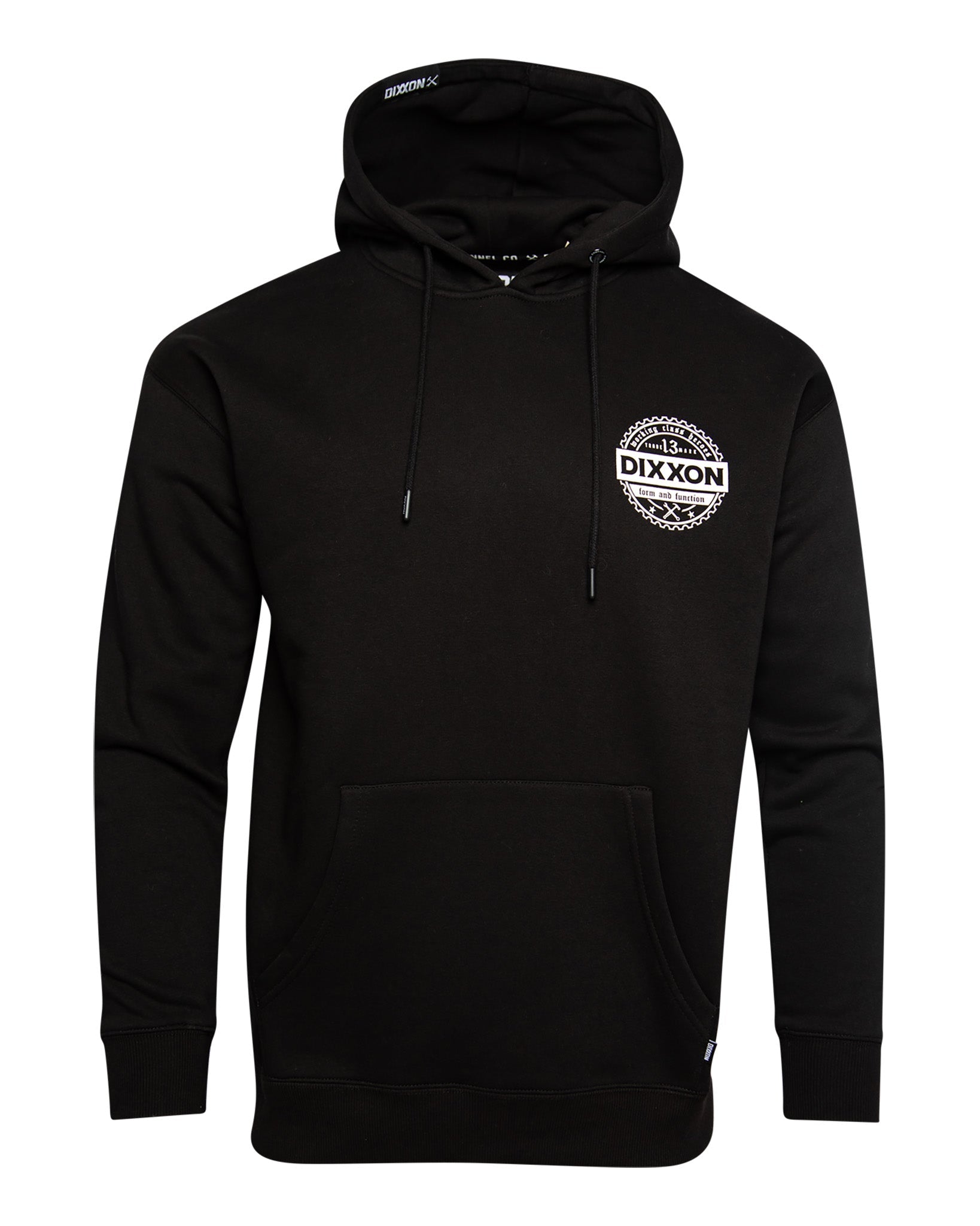White Working Class Gear Pullover Hoodie - Black | Dixxon Flannel Co.