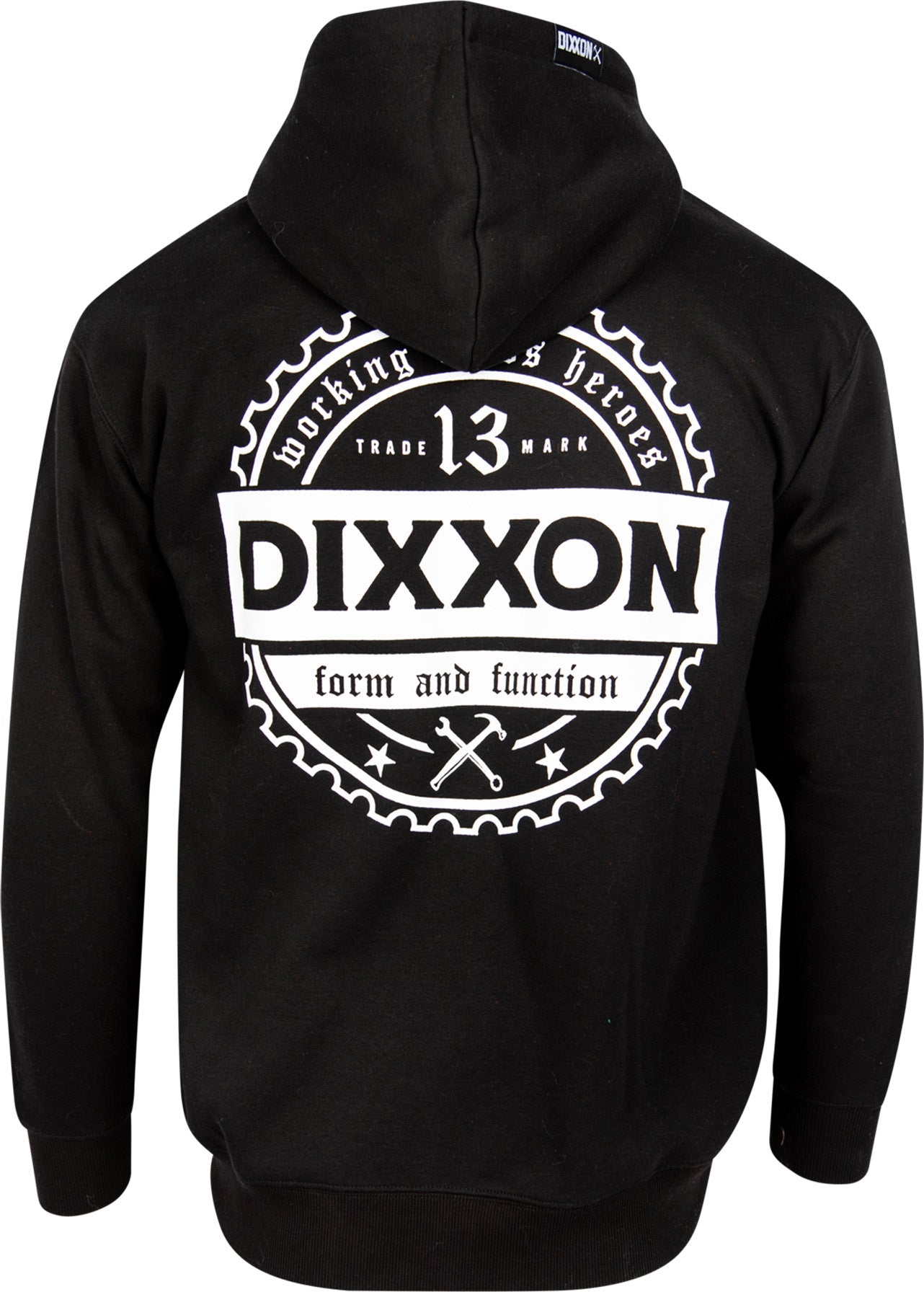 White Working Class Gear Zip Up Hoodie - Black - Dixxon Flannel Co.