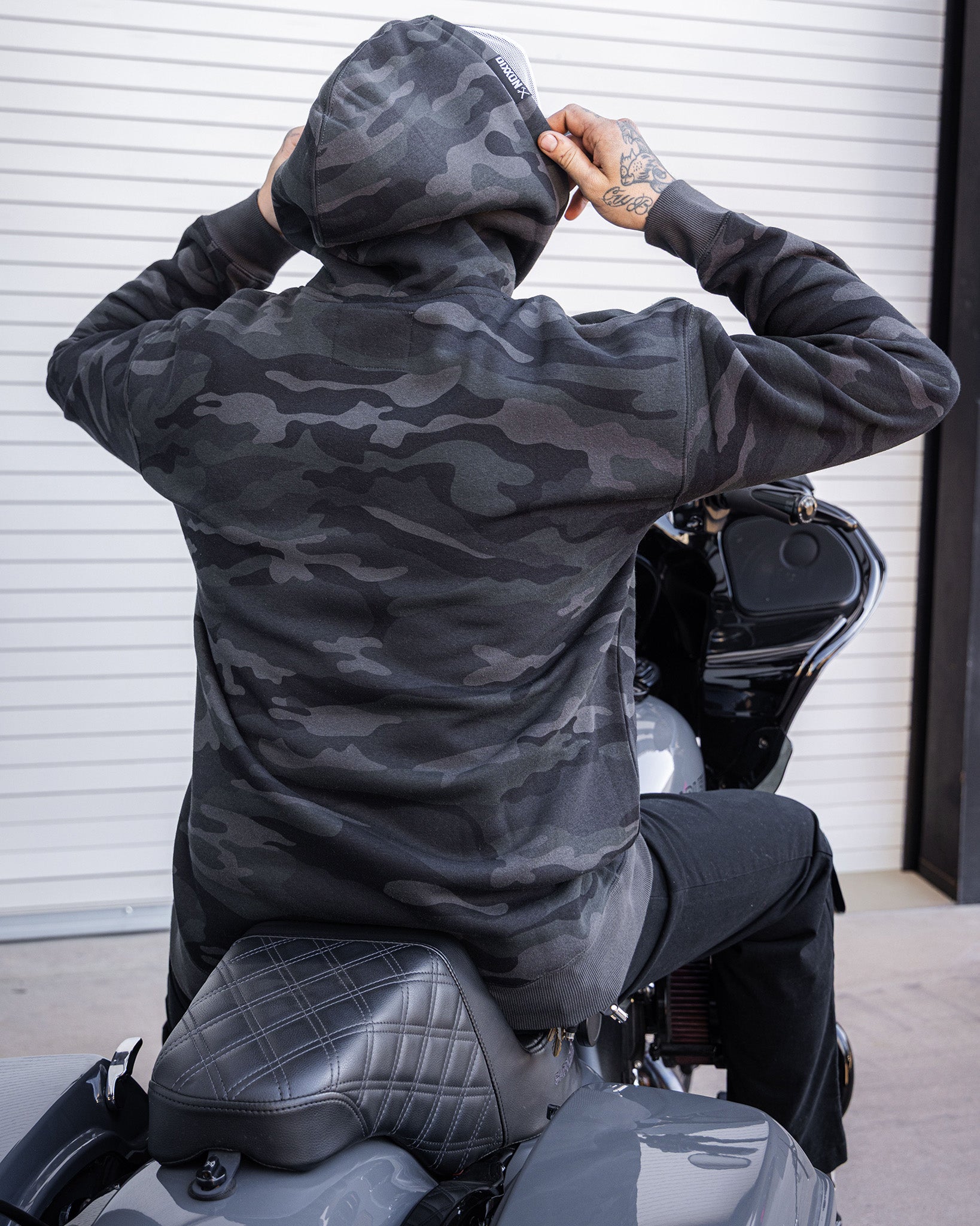 White Working Class Pullover Hoodie - Black Camo - Dixxon Flannel Co.