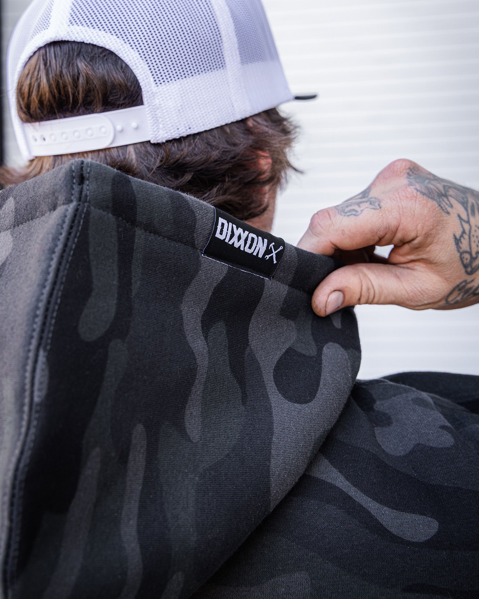 White Working Class Pullover Hoodie - Black Camo - Dixxon Flannel Co.