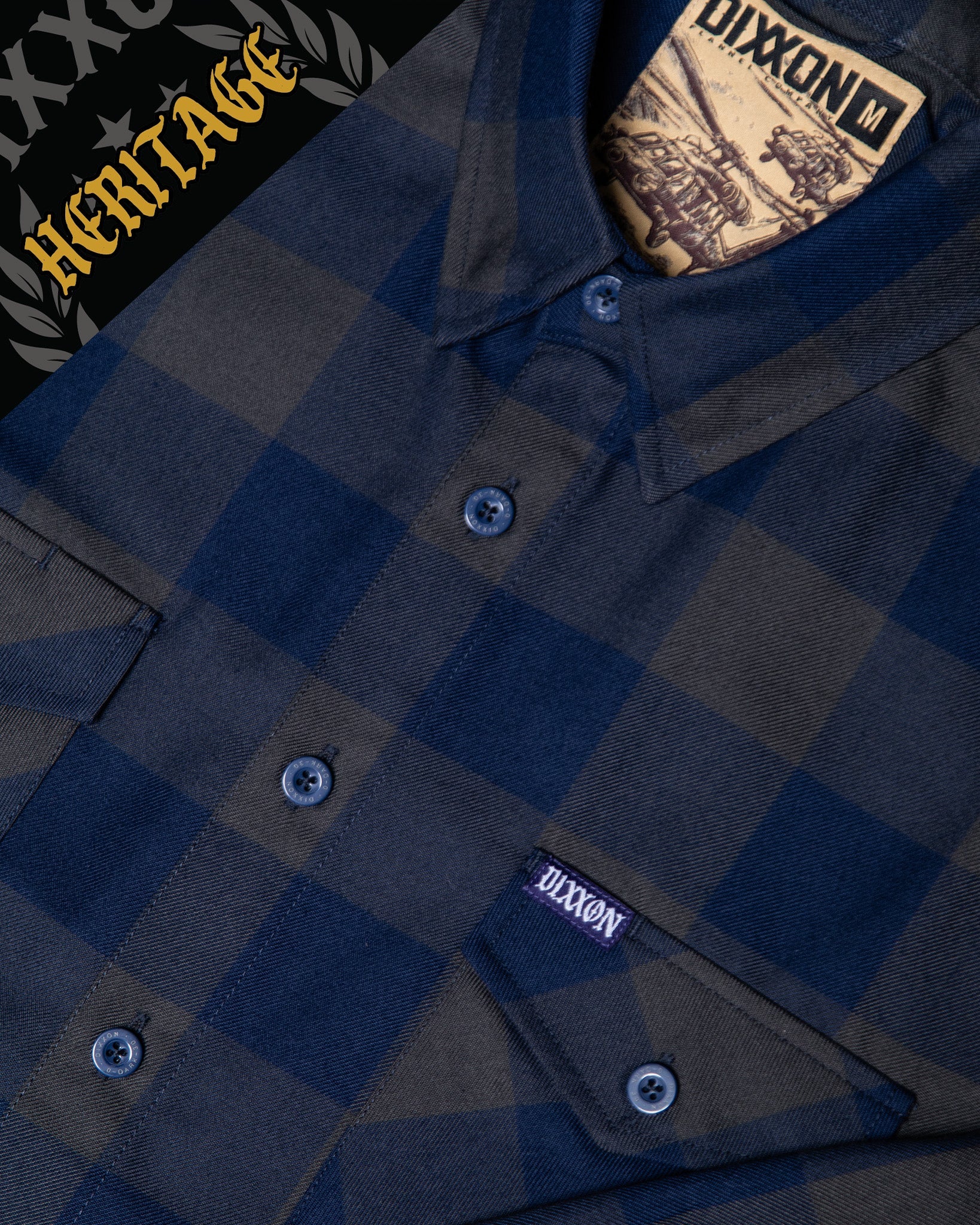 ワンピース yilon DOLCE CHECK OP navy 0 Dark 30 Heritage Flannel | Dixxon Flannel Co.