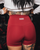 Women's 4" Biker Shorts - Maroon - Dixxon Flannel Co.