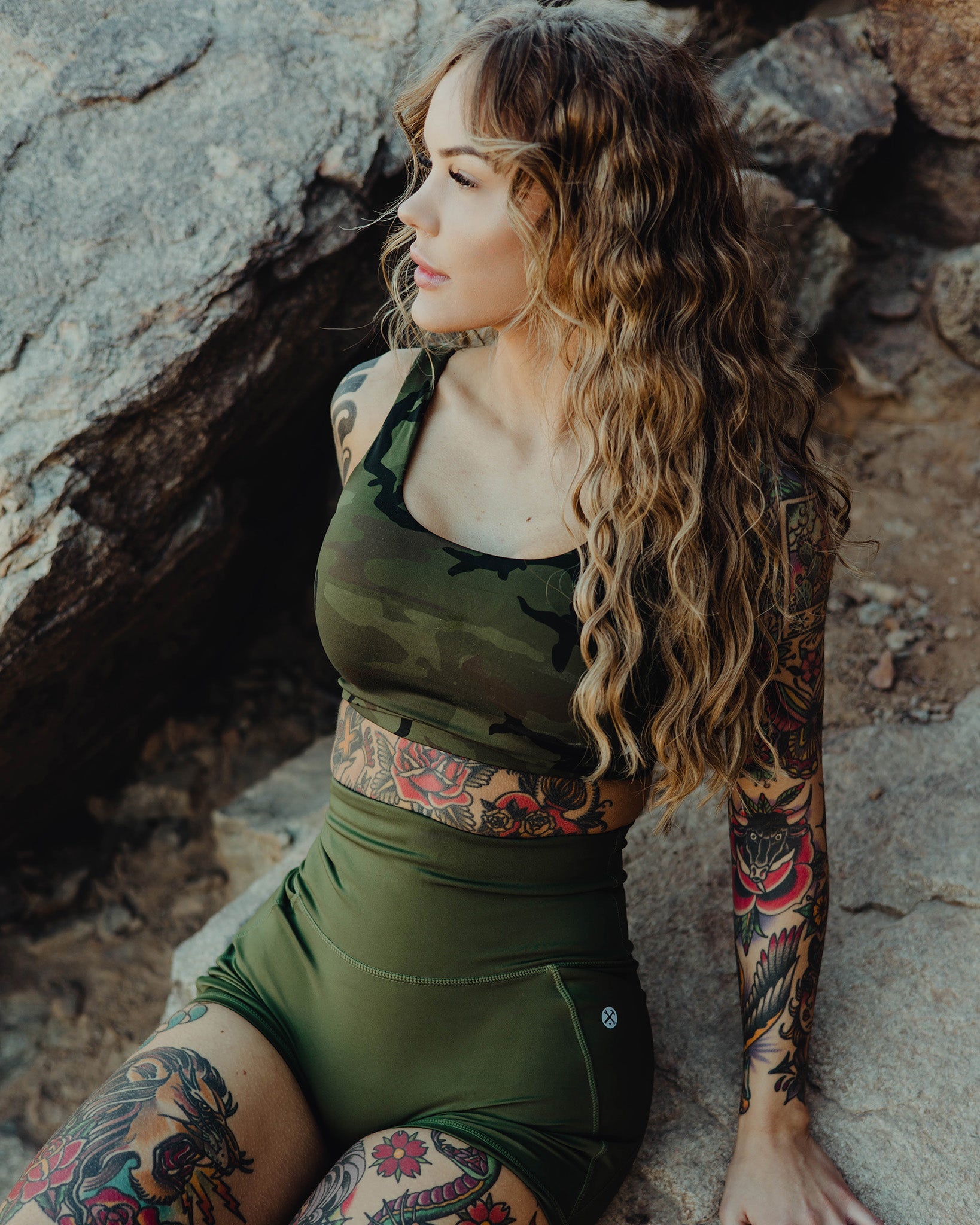 Women's 4" Biker Shorts - O.D. Green - Dixxon Flannel Co.