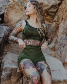 Women's 4" Biker Shorts - O.D. Green - Dixxon Flannel Co.