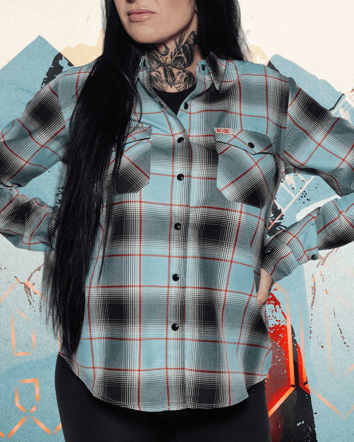 Women's ACDC Dirty Deeds Done Dirt Cheap Flannel - view 4