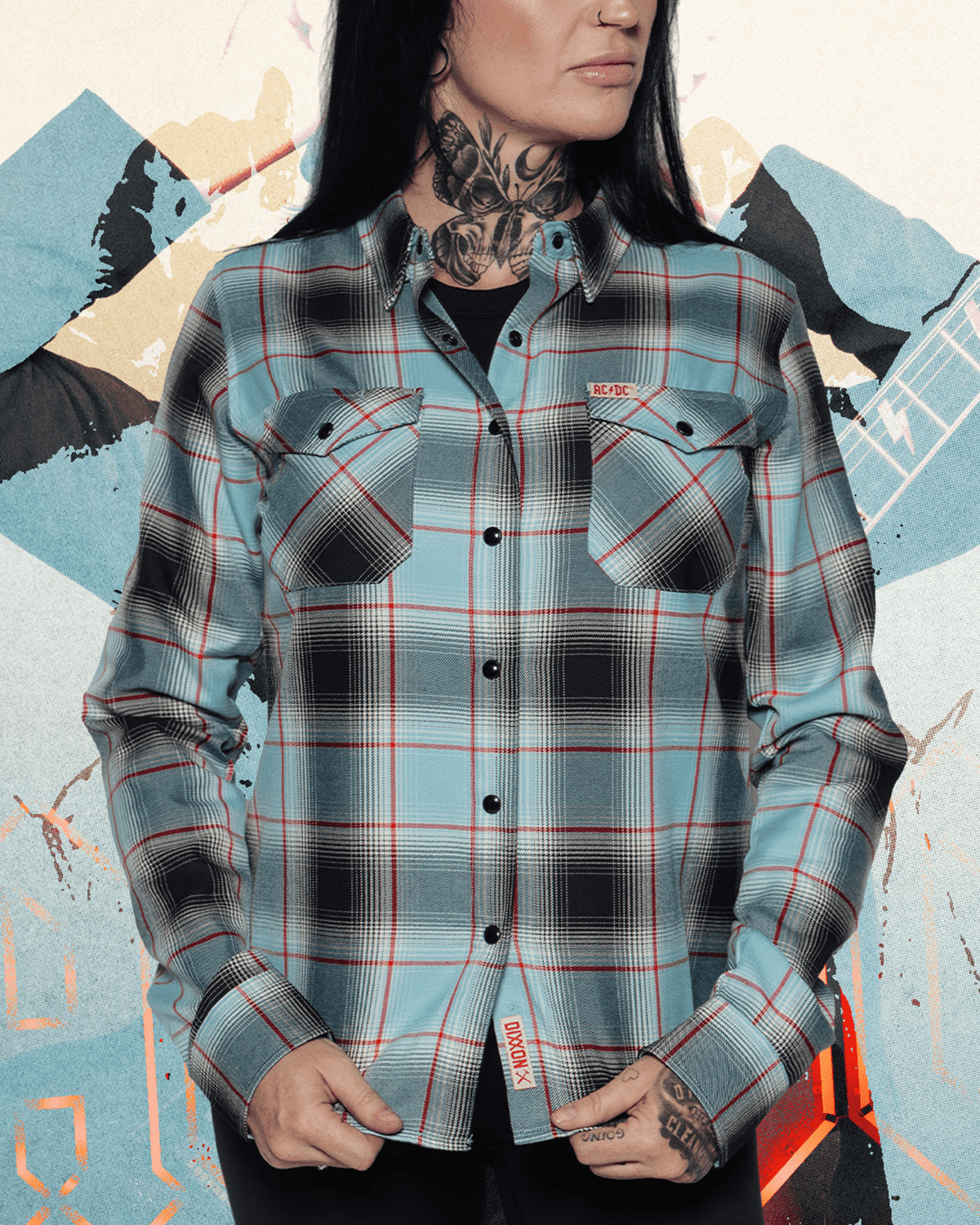 Women's ACDC Dirty Deeds Done Dirt Cheap Flannel - view 2