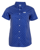 Women's Avery Short Sleeve - Blue & Gray - Dixxon Flannel Co.