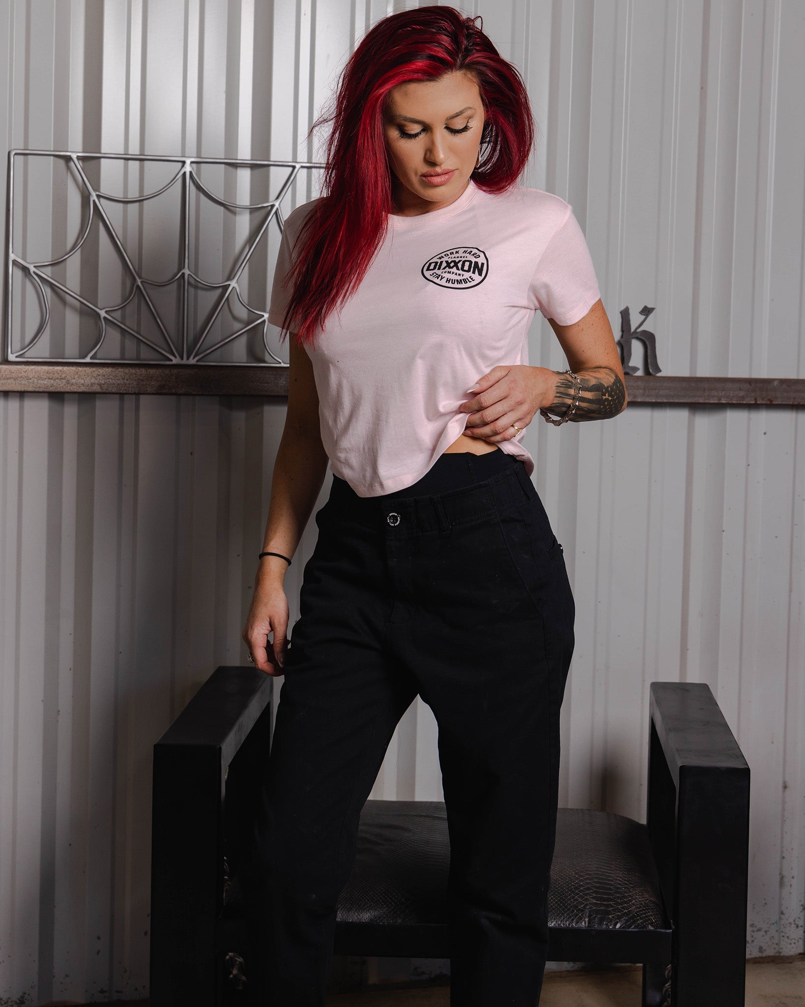 Women's Pin Up Crop Top - Black | Dixxon Flannel Co.