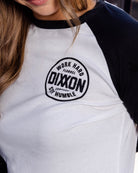 Women's Black Nuevo Corpo Raglan 3/4 Tee - White - Dixxon Flannel Co.