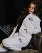 Women's Black Stardust Zip Up Hoodie - White - Dixxon Flannel Co.