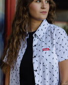 Women's Bolt Party Shirt - Black & White - Dixxon Flannel Co.
