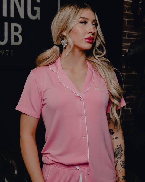 Women's Button Up Pajama Top - Pink | Dixxon Flannel Co.