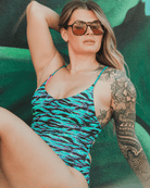 Women's Cindi One Piece Swimsuit - Party Tiger - Dixxon Flannel Co.