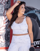 Women's Classic Crop Top - White Marble - Dixxon Flannel Co.