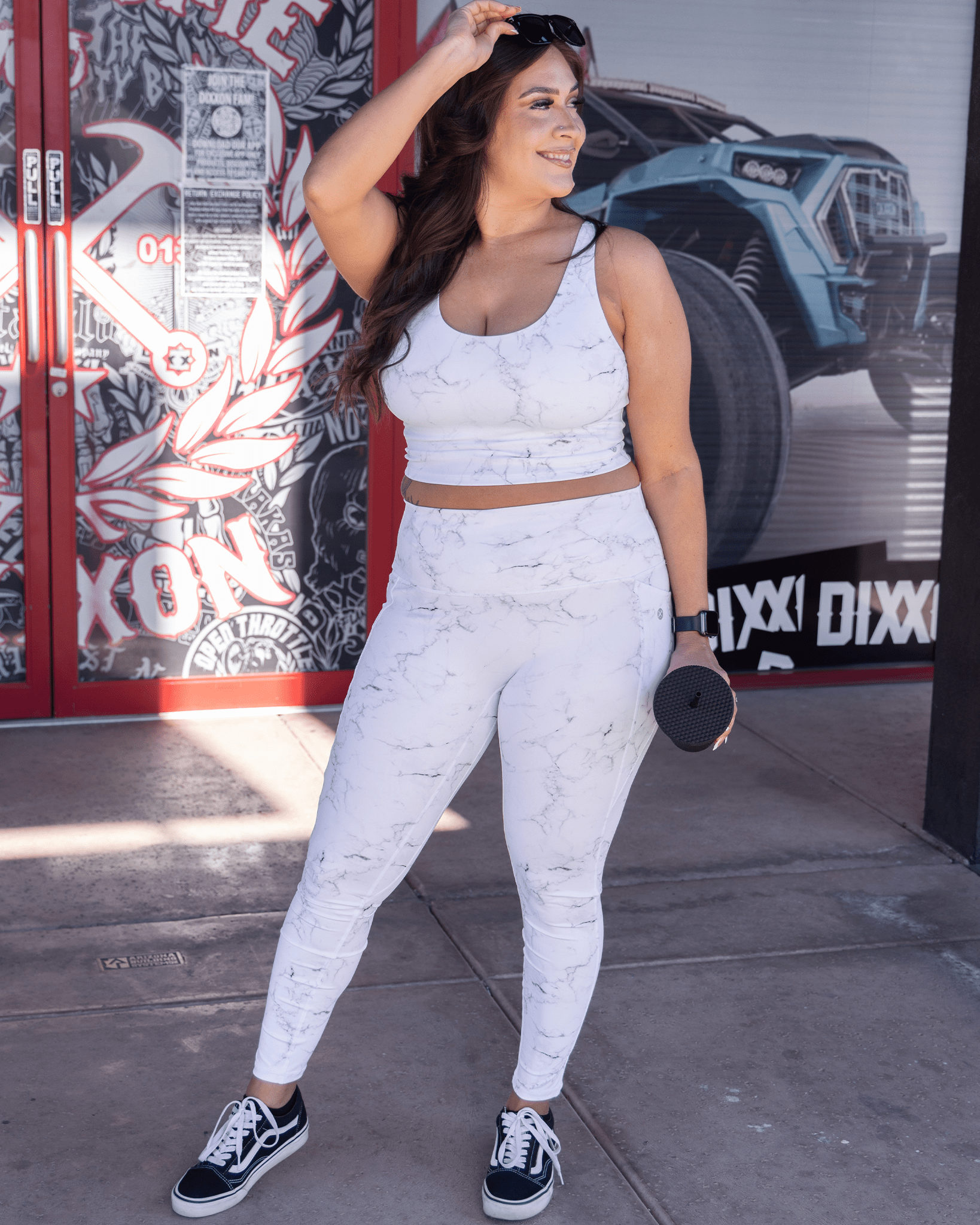 Women's Classic Crop Top - White Marble - Dixxon Flannel Co.