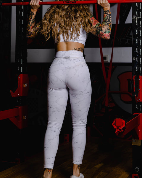 Women's Classic Leggings - White Marble | Dixxon Flannel Co.