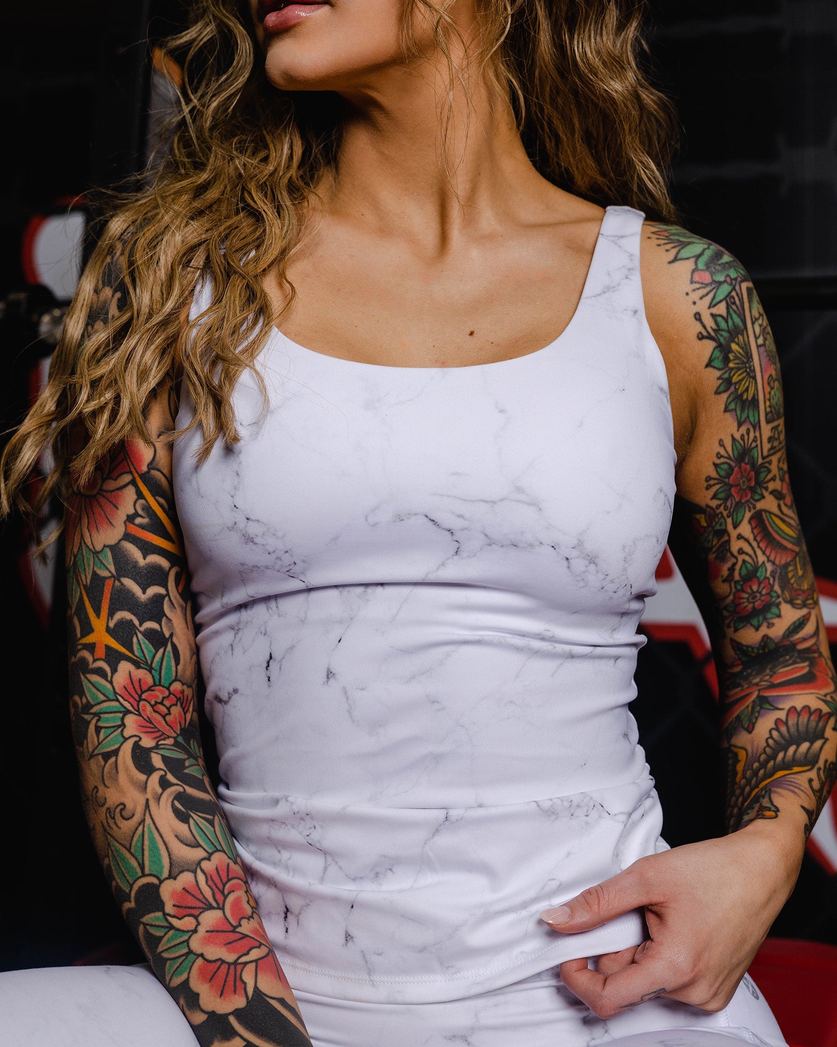 Women's Classic Tank - White Marble | Dixxon Flannel Co.