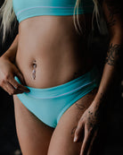 Women's Coastline Bikini Bottoms - Tiffany & White - Dixxon Flannel Co.