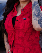 Women's Corcovado Camo Party Shirt - Red - Dixxon Flannel Co.