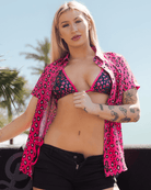 Women's Cougar Hunter Party Shirt - Pink - Dixxon Flannel Co.