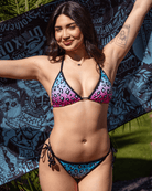 Women's Cougar Hunter String Bikini Bottom - Pink & Aqua - Dixxon Flannel Co.