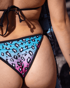 Women's Cougar Hunter String Bikini Bottom - Pink & Aqua - Dixxon Flannel Co.