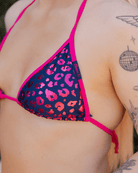 Women's Cougar Hunter String Bikini Top - Pink & Navy - Dixxon Flannel Co.
