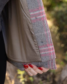 Women's Cropped Shacket - Gray & Pink - Dixxon Flannel Co.