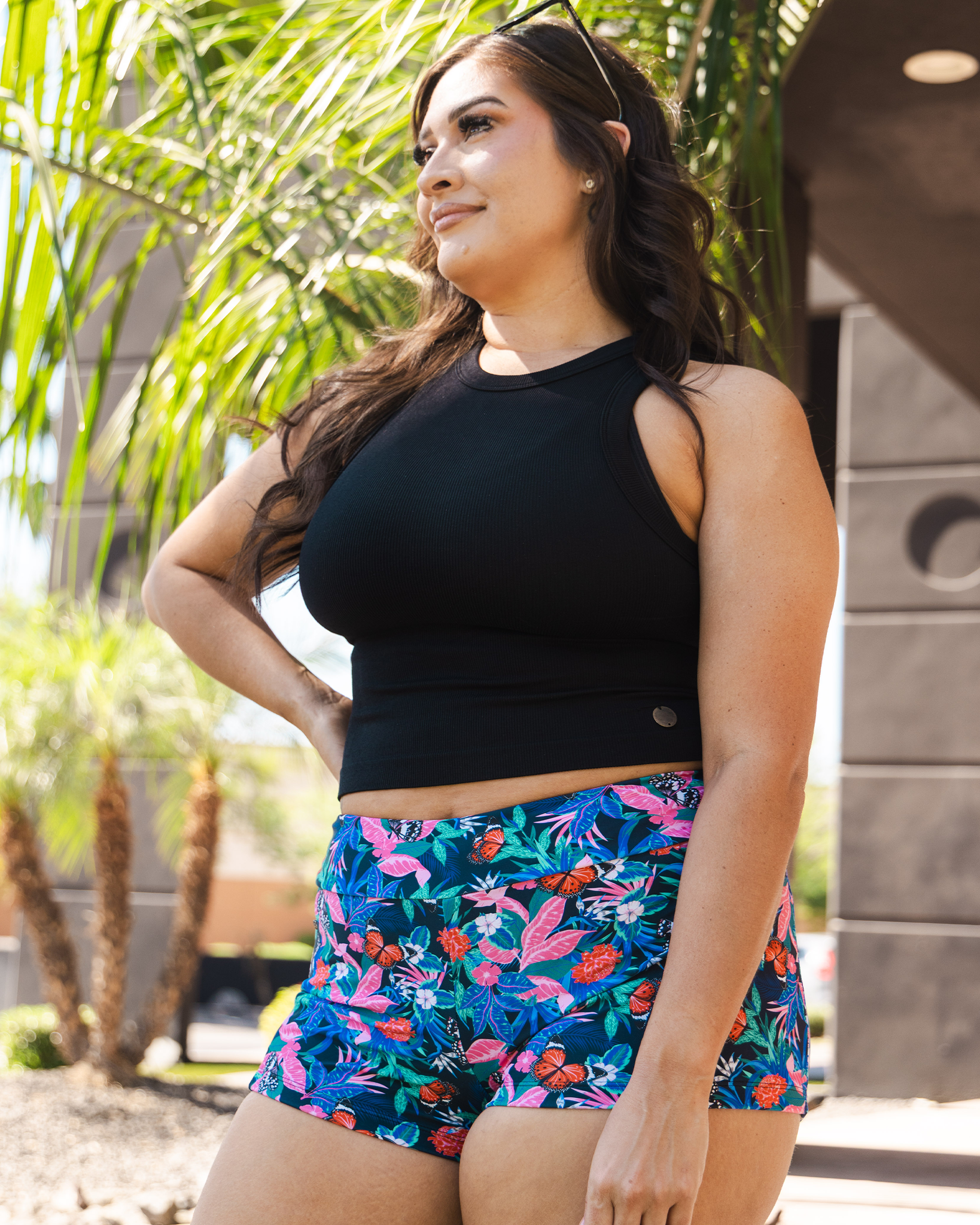 Women's Crossover Swim Shorts - Floral - Dixxon Flannel Co.