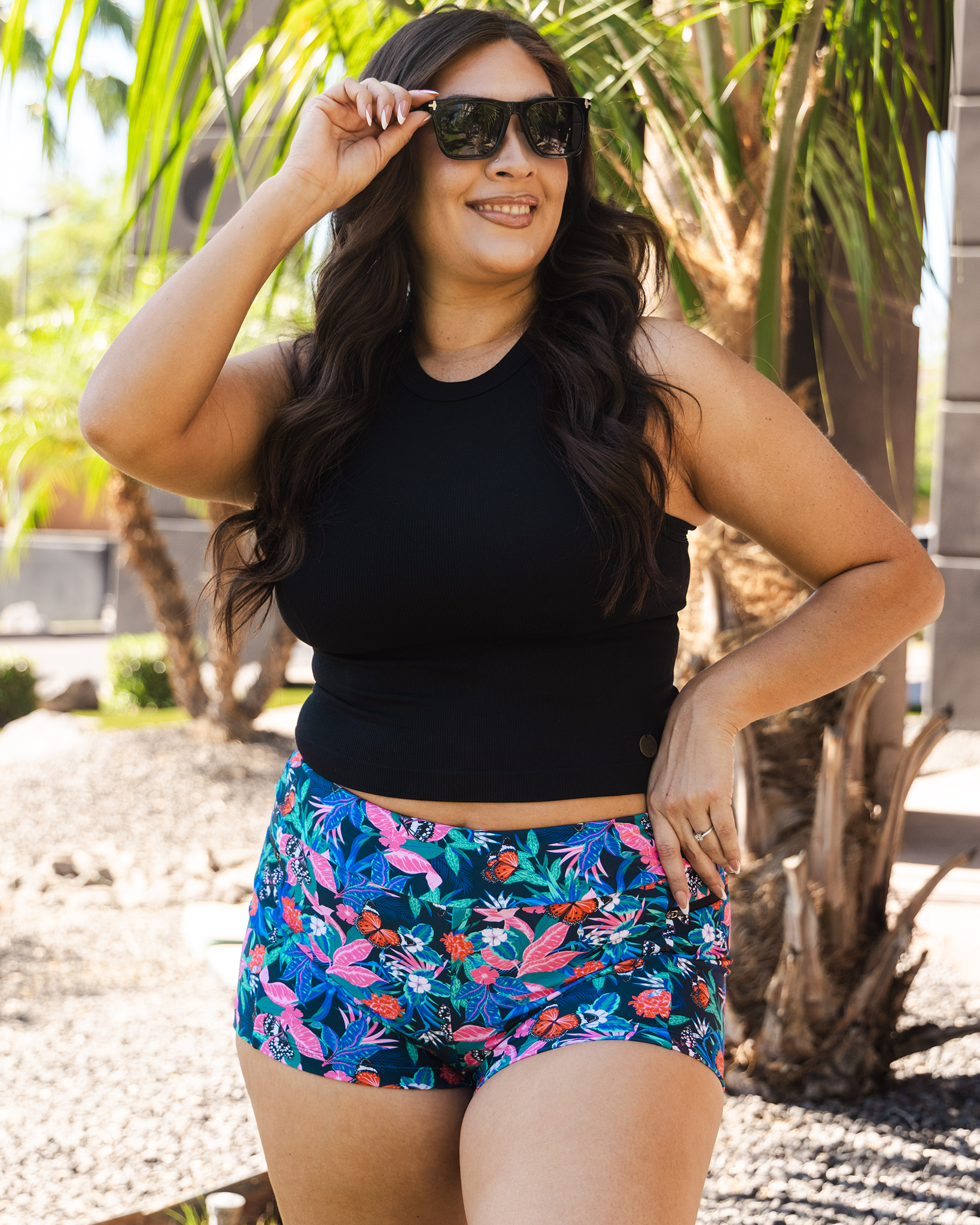 Women's Crossover Swim Shorts - Floral - Dixxon Flannel Co.