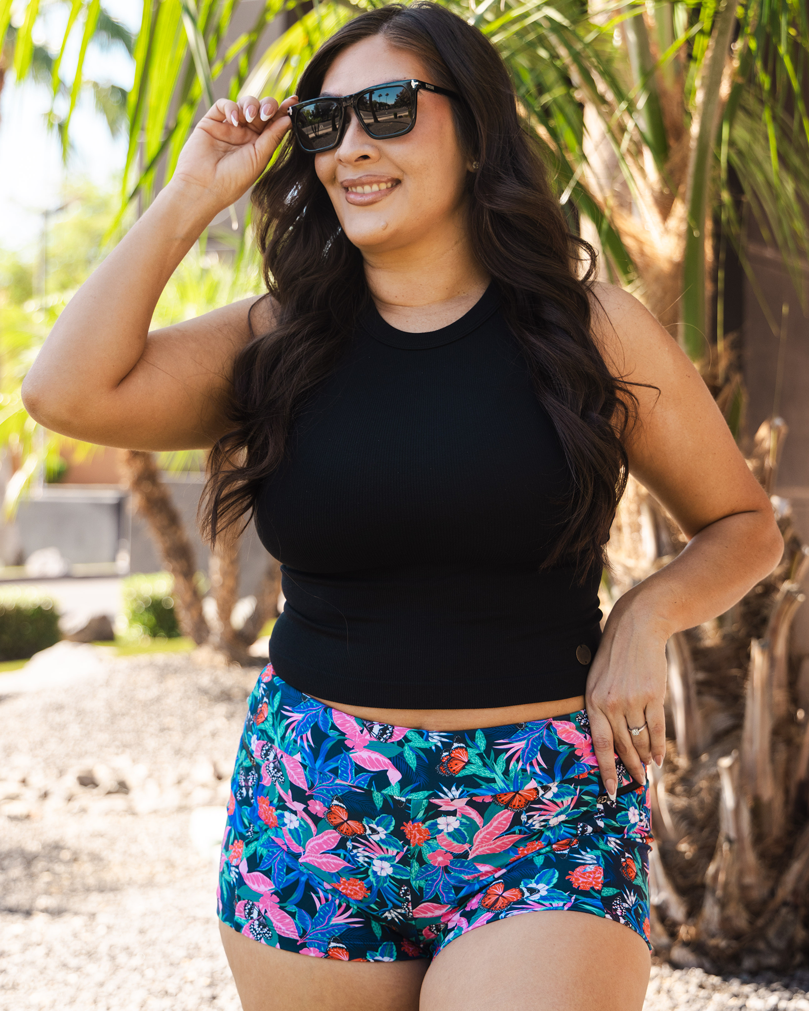 Women's Crossover Swim Shorts - Floral - Dixxon Flannel Co.