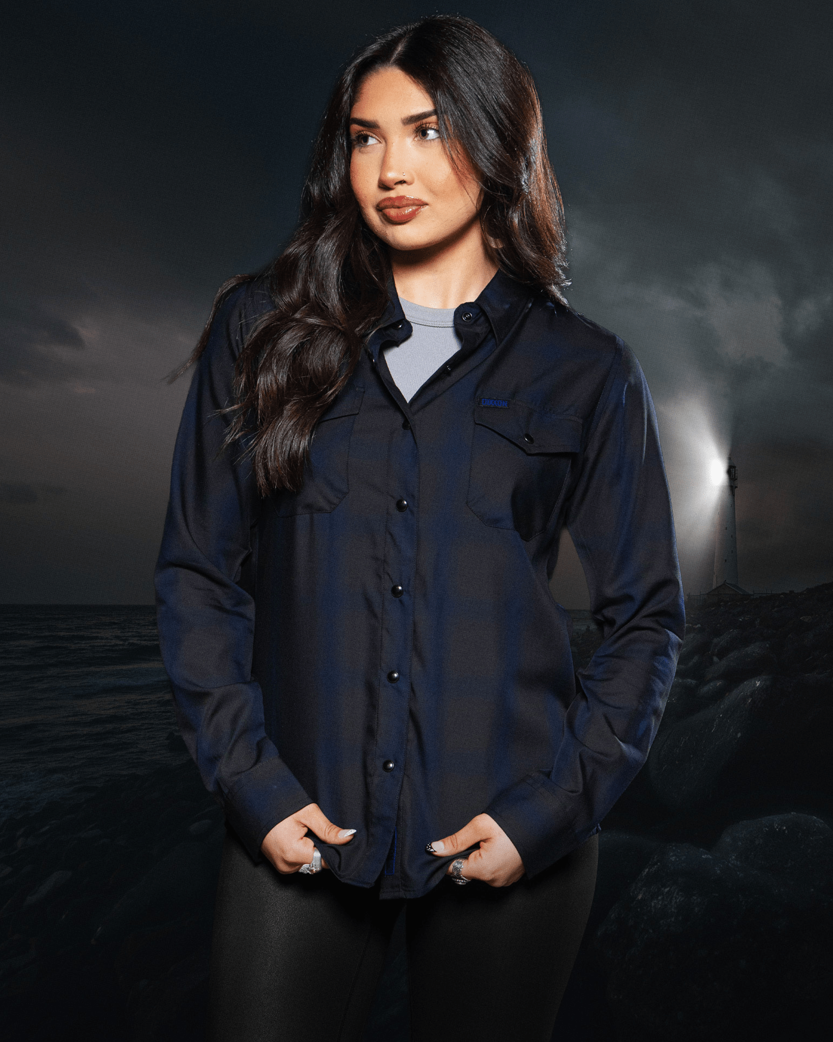 Women's Deep Sea Bamboo Long Sleeve - Dixxon Flannel Co.