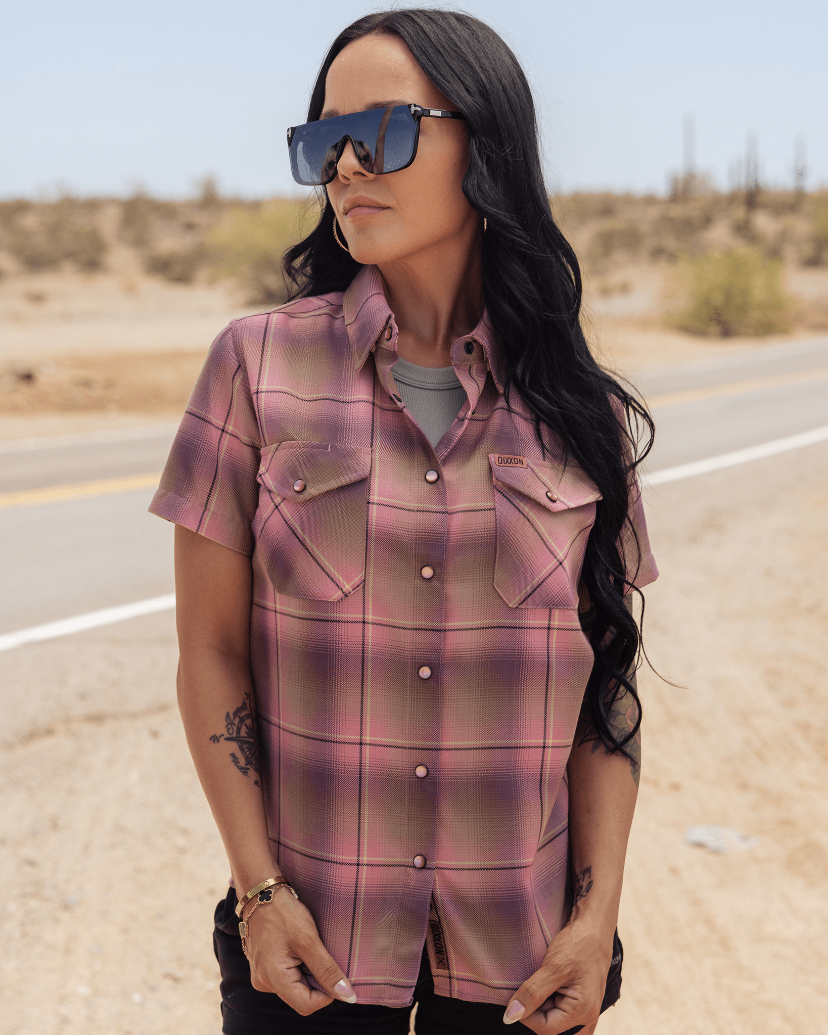 Women's Desert Rose Short Sleeve Flannel - Dixxon Flannel Co. view 1