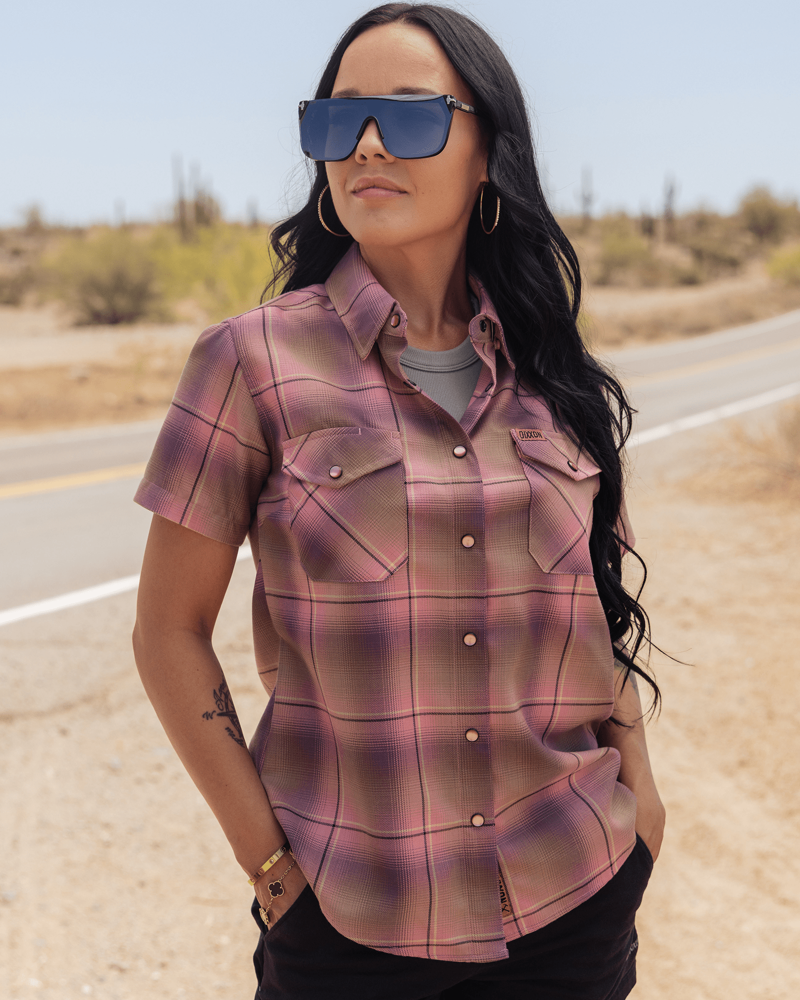 Women's Desert Rose Short Sleeve Flannel - Dixxon Flannel Co. view 5