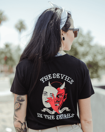 Women's Devil Is In The Details Crop Top - Black | Dixxon Flannel Co.