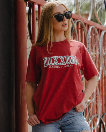 Women's DFCO Acid Wash T-Shirt - Red | Dixxon Flannel Co.