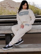 Women's DFCO Cropped Crewneck Sweatshirt - Bone - Dixxon Flannel Co.