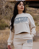 Women's DFCO Cropped Crewneck Sweatshirt - Bone - Dixxon Flannel Co.
