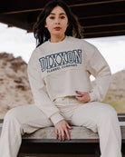 Women's DFCO Cropped Crewneck Sweatshirt - Bone - Dixxon Flannel Co.