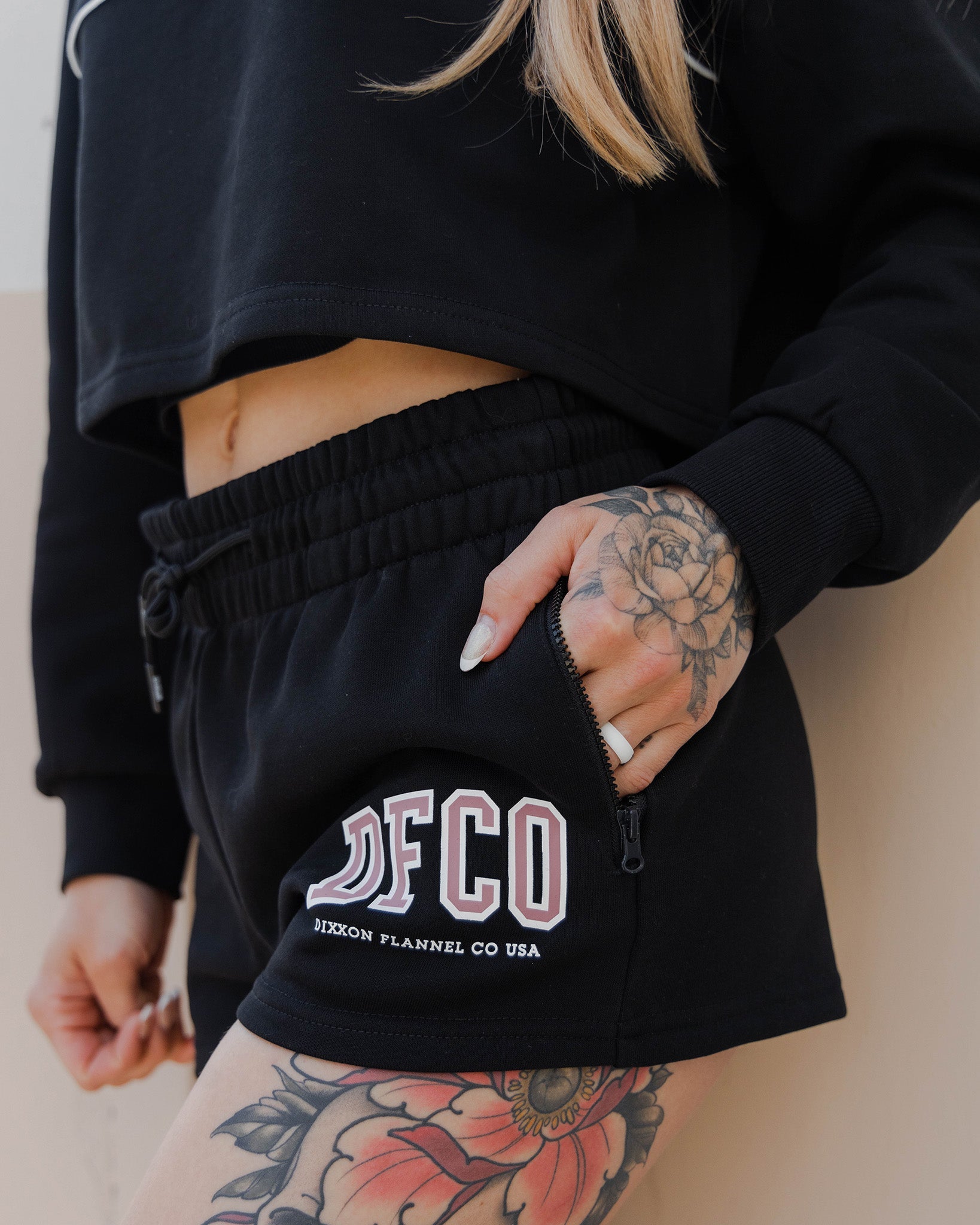 Women's DFCO Sweat Shorts - Black - Dixxon Flannel Co.