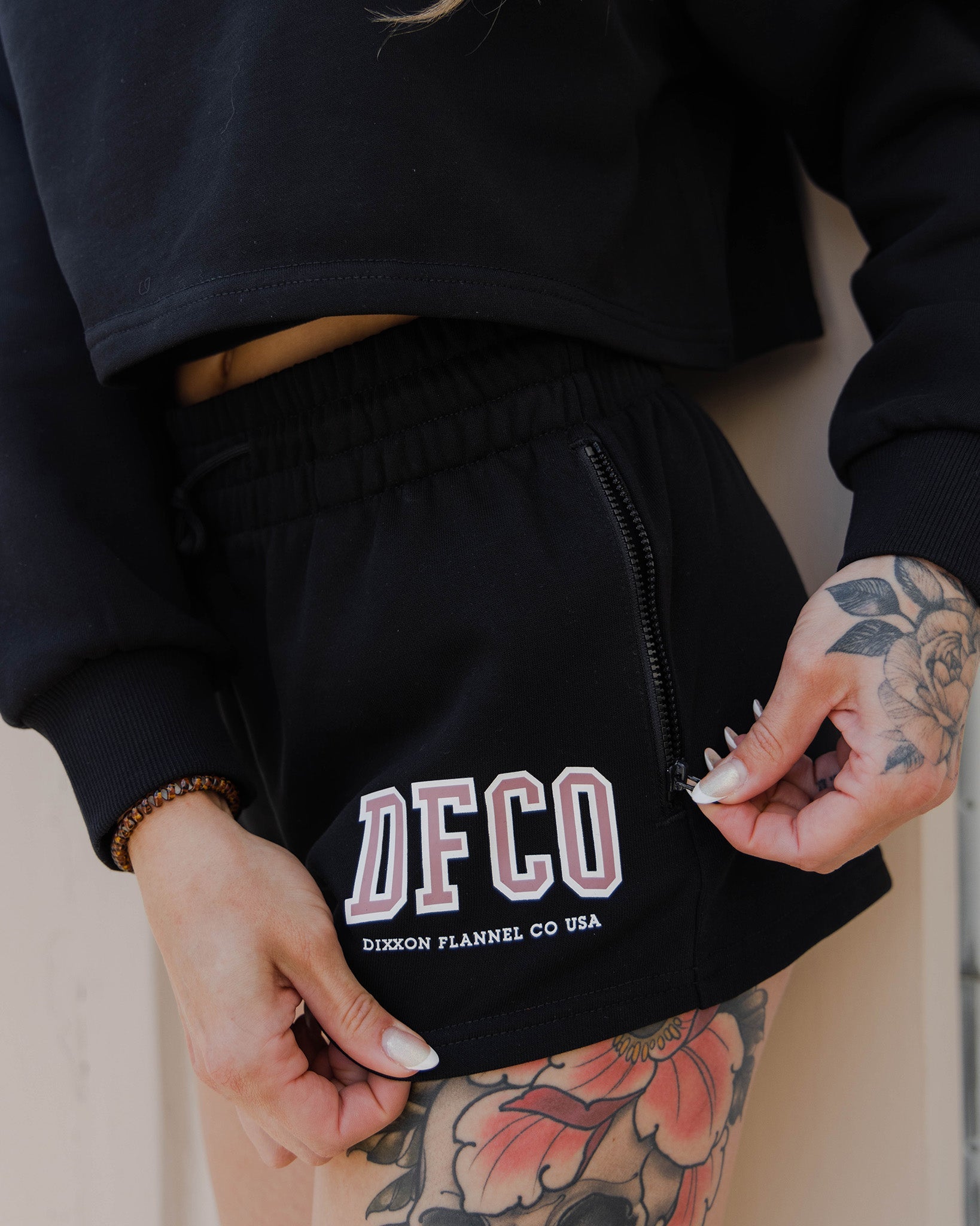 Women's DFCO Sweat Shorts - Black - Dixxon Flannel Co.