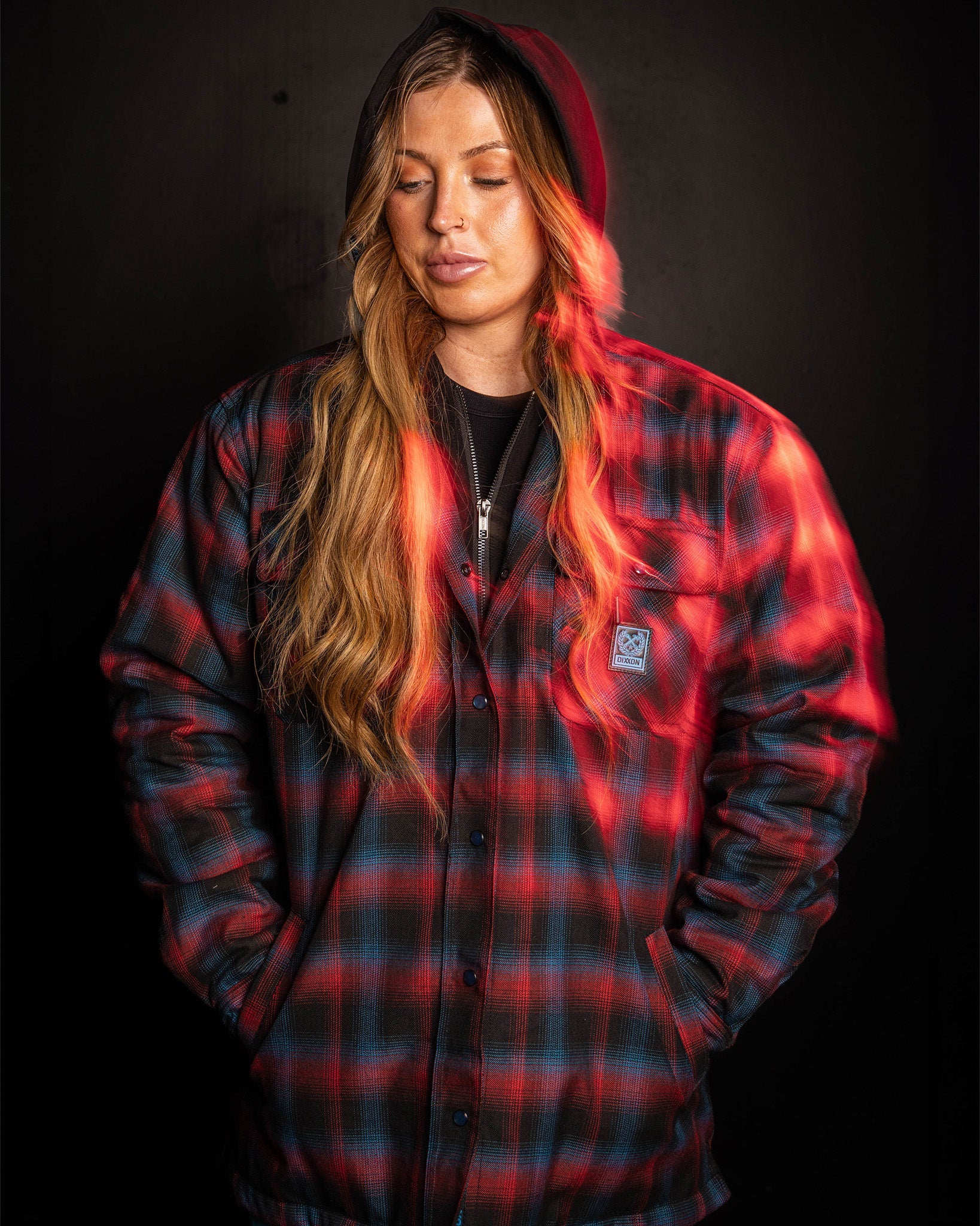 Women's Dimension Hooded Flannel Jacket Dixxon Flannel