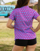 Women's Enigma Party Shirt - Pink & Blue - Dixxon Flannel Co.