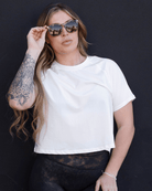 Women's Essential Cropped Tee - White - Dixxon Flannel Co.