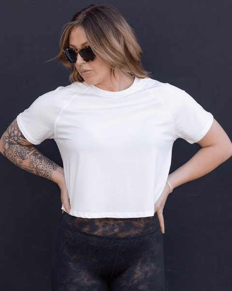 Women's Essential Cropped Tee - White | Dixxon Flannel Co.