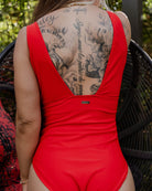 Women's Essential V - Neck One Piece - Red - Dixxon Flannel Co.