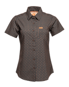 Women's F Bomb Party Shirt - Charcoal & Peach - Dixxon Flannel Co.