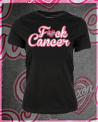 Women's F Cancer Fitted Tee - Black - Dixxon Flannel Co.