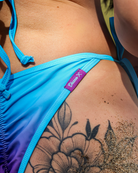 Women's Fader String Bikini Bottom - Purple & Turquoise - Dixxon Flannel Co.